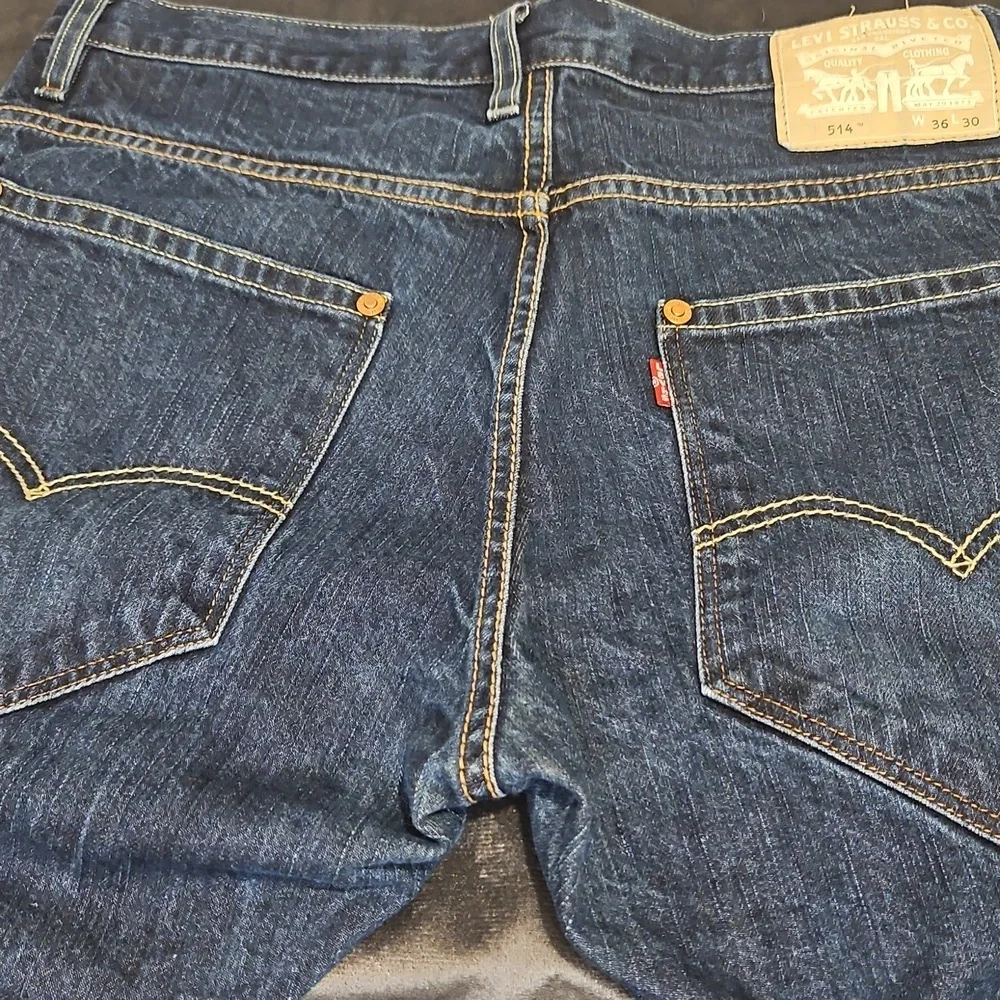 Levi's 514 Men's Dark Blue Straight Jeans Sz. 36 X 30